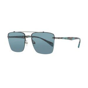 Yohji Yamamoto 7001-900 Gun Metal / Green Lens Sunglasses